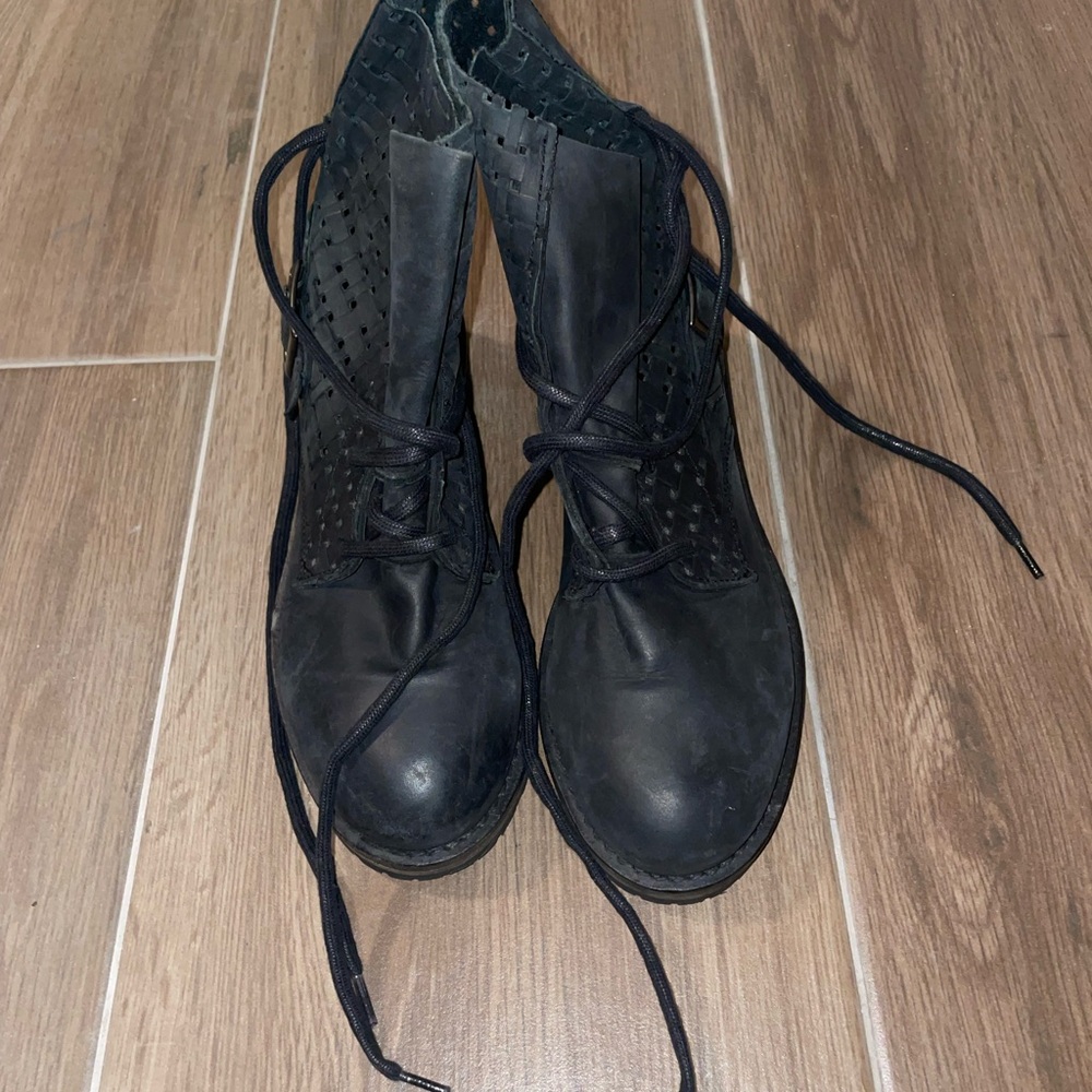 Jeffrey Campbell Black Lace Up Boots